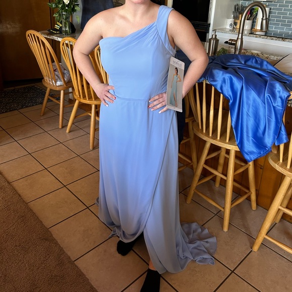 Mori Lee Cornflower Blue Dress - Picture 1 of 3